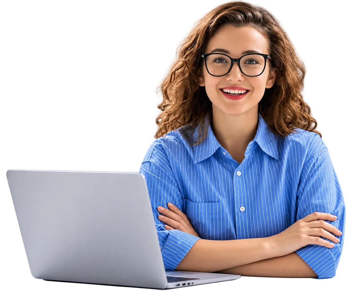Professional learner with a laptop